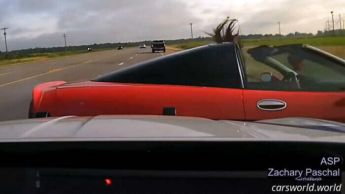 Policía suplica al conductor de Corvette que se detenga antes de enviarla suavemente a un terraplén | Carscoops